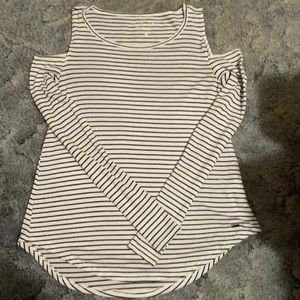 Women’s extra small striped white long sleeve shirt